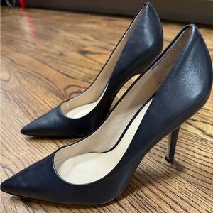 Charles David Black Leather Heels